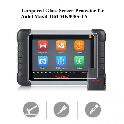 Tempered Glass Screen Protector For Autel MaxiCOM MK808S-TS